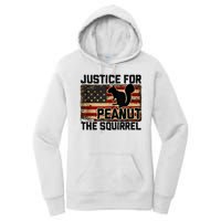 Justice For Peanut The Squirrel Vintage Usa Flag Women's Pullover Hoodie