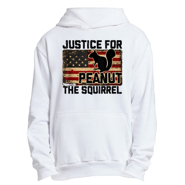 Justice For Peanut The Squirrel Vintage Usa Flag Urban Pullover Hoodie