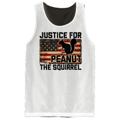 Justice For Peanut The Squirrel Vintage Usa Flag Mesh Reversible Basketball Jersey Tank