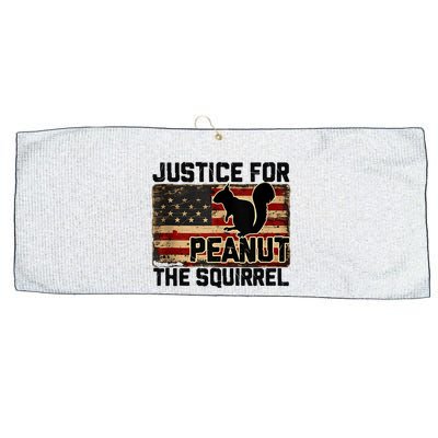 Justice For Peanut The Squirrel Vintage Usa Flag Large Microfiber Waffle Golf Towel