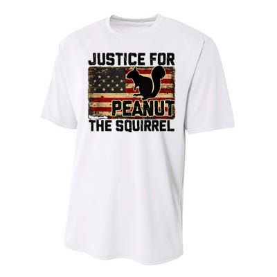 Justice For Peanut The Squirrel Vintage Usa Flag Performance Sprint T-Shirt