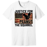 Justice For Peanut The Squirrel Vintage Usa Flag Premium T-Shirt