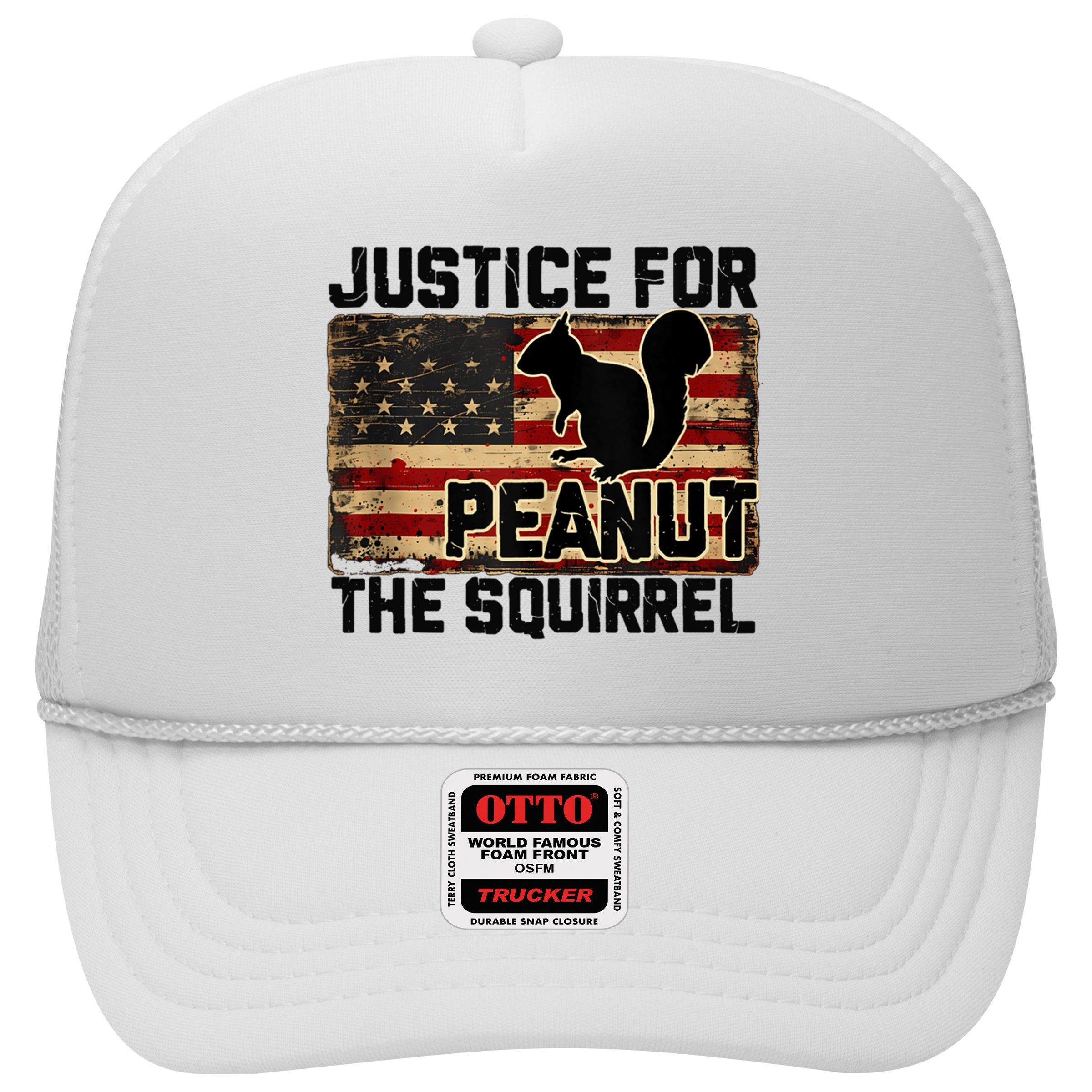 Justice For Peanut The Squirrel Vintage Usa Flag Hat
