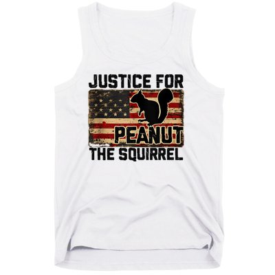 Justice For Peanut The Squirrel Vintage Usa Flag Tank Top