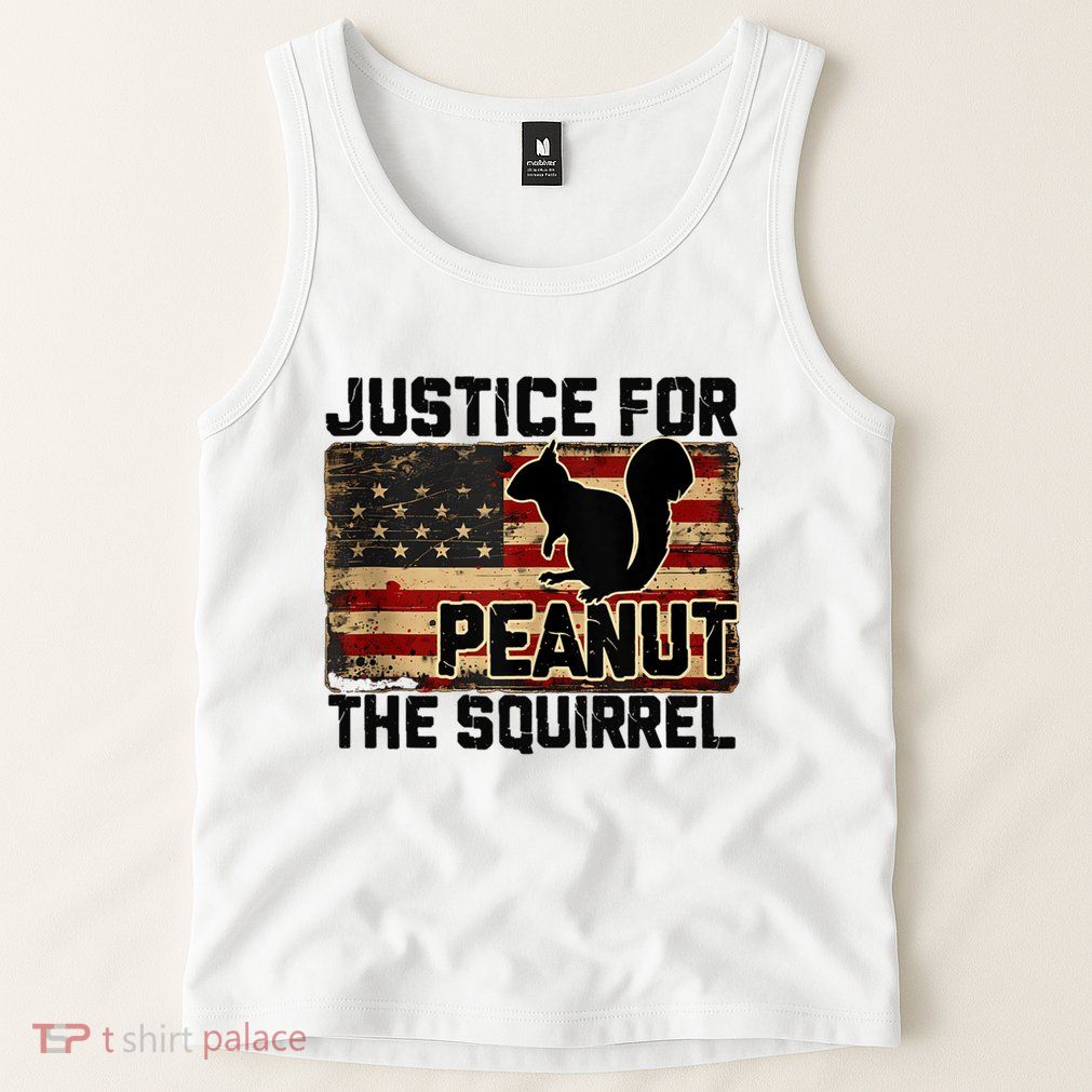 Justice For Peanut The Squirrel Vintage Usa Flag Tank Top