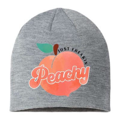 Just Freakin Peachy Hippie Summer Apparel Tee Gift Sustainable Beanie