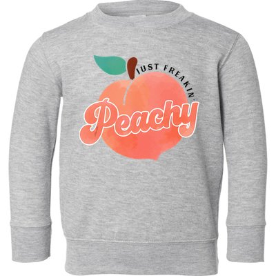 Just Freakin Peachy Hippie Summer Apparel Tee Gift Toddler Sweatshirt