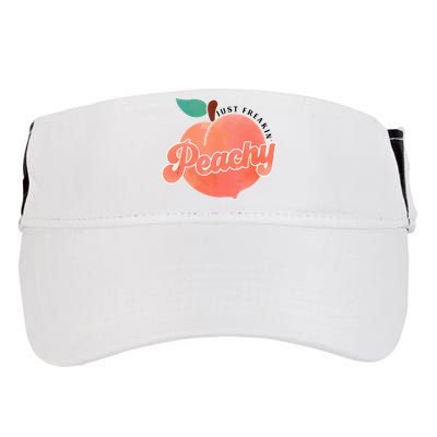 Just Freakin Peachy Hippie Summer Apparel Tee Gift Adult Drive Performance Visor