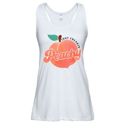 Just Freakin Peachy Hippie Summer Apparel Tee Gift Ladies Essential Flowy Tank