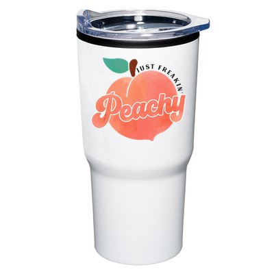 Just Freakin Peachy Hippie Summer Apparel Tee Gift Tumbler