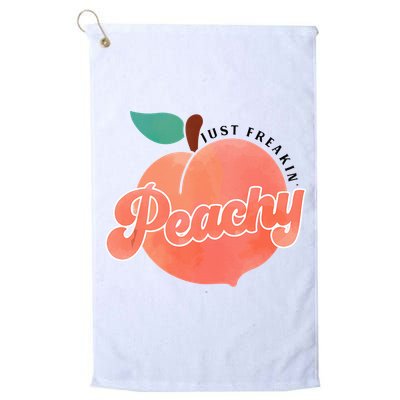 Just Freakin Peachy Hippie Summer Apparel Tee Gift Golf Towel