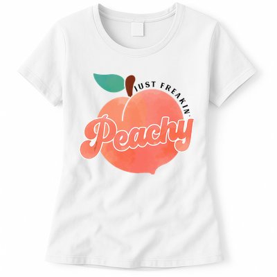 Just Freakin Peachy Hippie Summer Apparel Tee Gift Womens T-Shirt