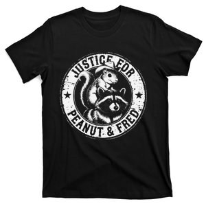 Justice For Peanut & Fred Cute Squirrel Cowboy Hat Racoon Gift T-Shirt