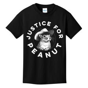 Justice For Peanut The Squirrel Peanut Squirrel Wanted Kids T-Shirt