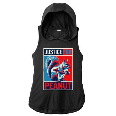 Justice For Peanut The Squirrel P’Nut Pnut Squirrel T Min Ladies PosiCharge Tri-Blend Wicking Draft Hoodie Tank