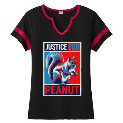 Justice For Peanut The Squirrel P’Nut Pnut Squirrel T Min Ladies Halftime Notch Neck Tee