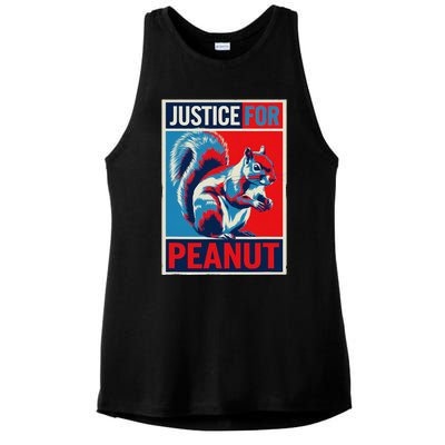 Justice For Peanut The Squirrel P’Nut Pnut Squirrel T Min Ladies PosiCharge Tri-Blend Wicking Tank