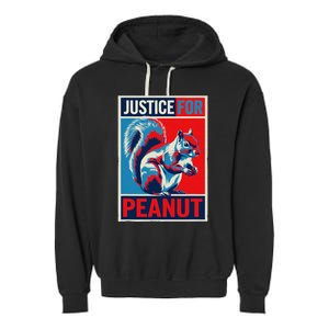 Justice For Peanut The Squirrel P’Nut Pnut Squirrel T Min Garment-Dyed Fleece Hoodie