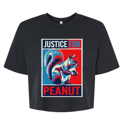 Justice For Peanut The Squirrel P’Nut Pnut Squirrel T Min Bella+Canvas Jersey Crop Tee