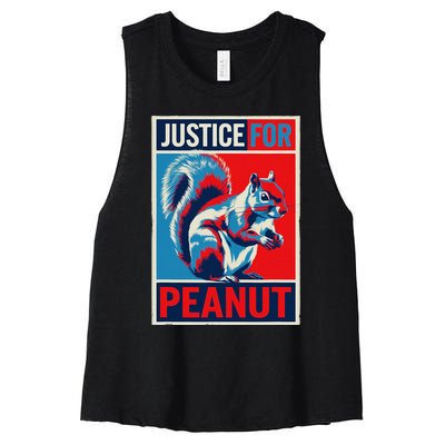 Justice For Peanut The Squirrel P’Nut Pnut Squirrel T Min Women's Racerback Cropped Tank