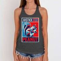 Justice For Peanut The Squirrel P’Nut Pnut Squirrel T Min Women's Knotted Racerback Tank