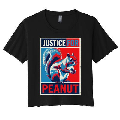 Justice For Peanut The Squirrel P’Nut Pnut Squirrel T Min Women's Crop Top Tee