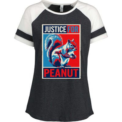 Justice For Peanut The Squirrel P’Nut Pnut Squirrel T Min Enza Ladies Jersey Colorblock Tee