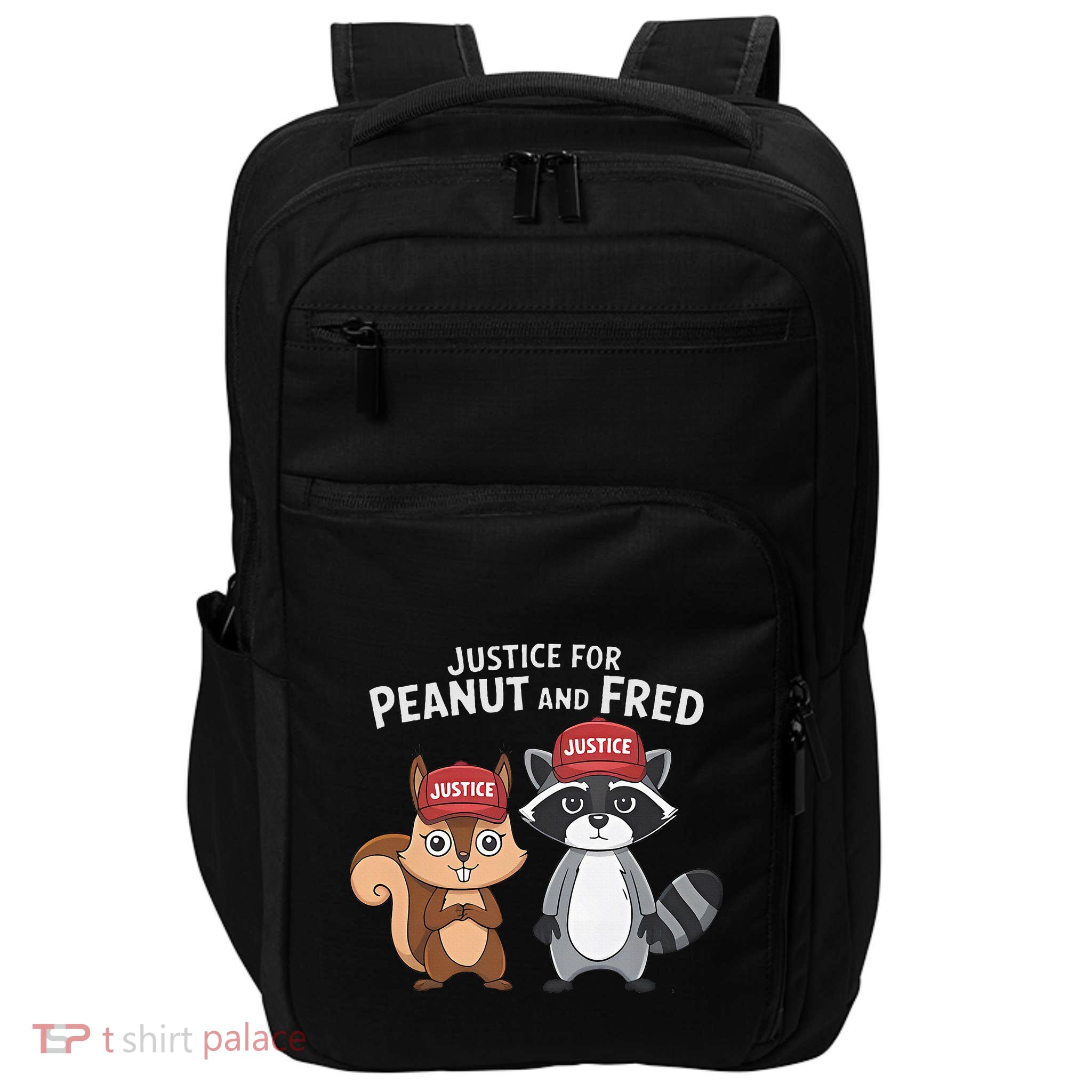 Justice For Peanut The Squirrel & Fred The Racoon Impact Tech Backpack