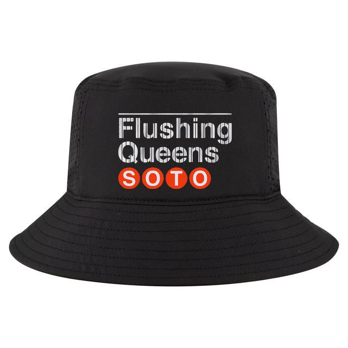 Juan Flushing Queens Platform Sign Cool Comfort Performance Bucket Hat