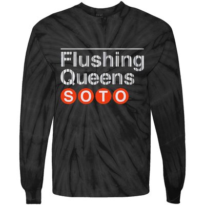 Juan Flushing Queens Platform Sign Tie-Dye Long Sleeve Shirt