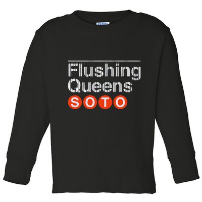 Juan Flushing Queens Platform Sign Toddler Long Sleeve Shirt
