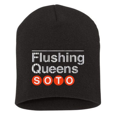 Juan Flushing Queens Platform Sign Short Acrylic Beanie
