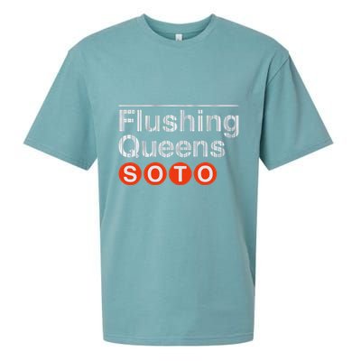 Juan Flushing Queens Platform Sign Sueded Cloud Jersey T-Shirt