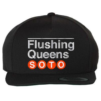 Juan Flushing Queens Subway Platform Sign Wool Snapback Cap