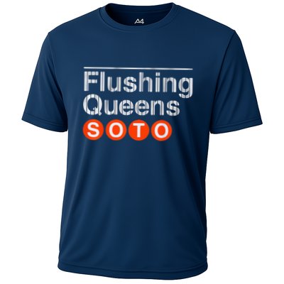 Juan Flushing Queens So To Subway Platform Sign Cooling Performance Crew T-Shirt