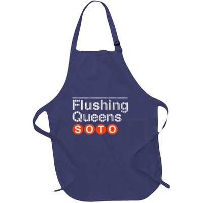 Juan Flushing Queens So To Subway Platform Sign Full-Length Apron With Pockets
