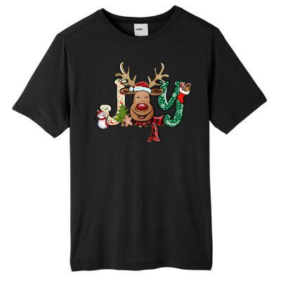 Joy Funny Reindeer Santa Hat Xmas Lights Christmas Pajama Gift Tall Fusion ChromaSoft Performance T-Shirt