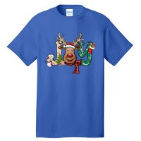 Joy Funny Reindeer Santa Hat Xmas Lights Christmas Pajama Gift Tall T-Shirt