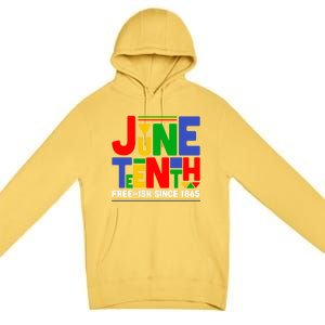 Juneteenth Freegiftish Since 1865 Melanin Black History African Cute Gift Premium Pullover Hoodie