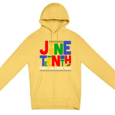 Juneteenth Freegiftish Since 1865 Melanin Black History African Cute Gift Premium Pullover Hoodie