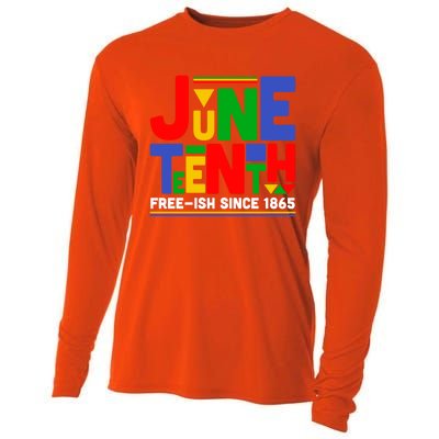 Juneteenth Freegiftish Since 1865 Melanin Black History African Cute Gift Cooling Performance Long Sleeve Crew