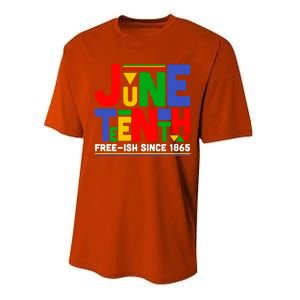 Juneteenth Freegiftish Since 1865 Melanin Black History African Cute Gift Performance Sprint T-Shirt