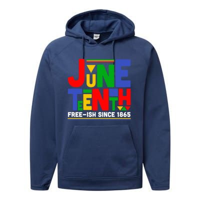 Juneteenth Freegiftish Since 1865 Melanin Black History African Cute Gift Performance Fleece Hoodie