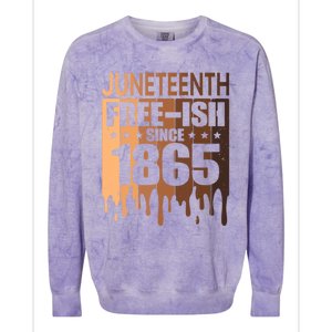 Juneteenth Freegiftish Since 1865 Melanin Black History Cute Gift Colorblast Crewneck Sweatshirt