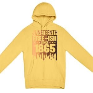 Juneteenth Freegiftish Since 1865 Melanin Black History Cute Gift Premium Pullover Hoodie