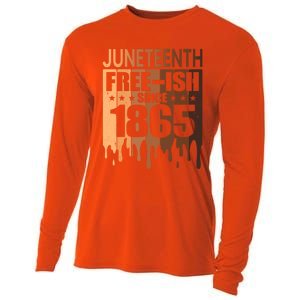 Juneteenth Freegiftish Since 1865 Melanin Black History Cute Gift Cooling Performance Long Sleeve Crew