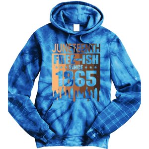 Juneteenth Freegiftish Since 1865 Melanin Black History Cute Gift Tie Dye Hoodie