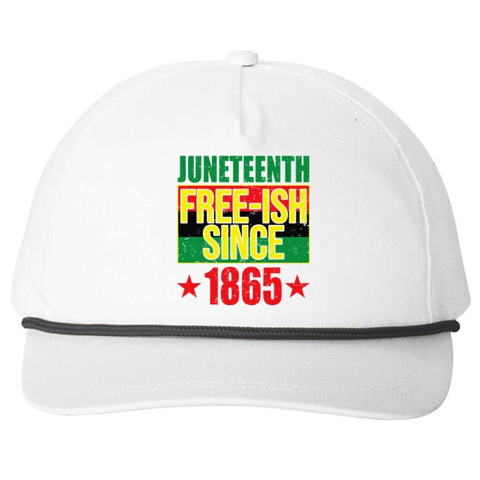 Juneteeth Freeish Since 1865 Black History AfroAmerican Snapback Five-Panel Rope Hat