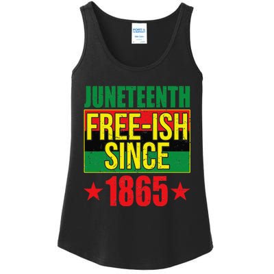 Juneteeth Freeish Since 1865 Black History AfroAmerican Ladies Essential Tank