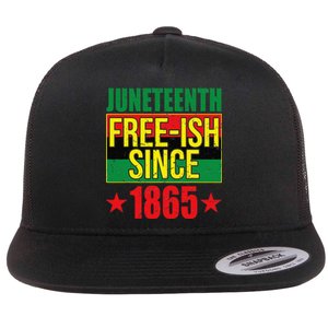 Juneteeth Freeish Since 1865 Black History AfroAmerican Flat Bill Trucker Hat